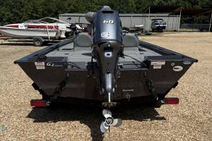 Used 2021 G3 1610 Sportsman Aluminum Bass Boat Gray with Blue Stripe